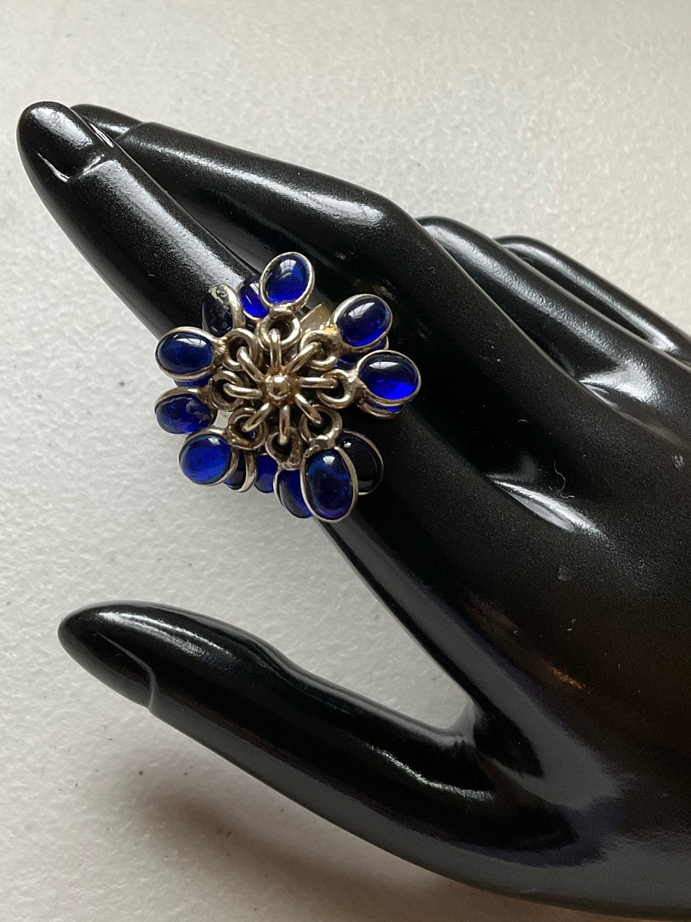 925 Sterling Silver w/Blue Stones “Cha-Cha”Ring